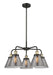 Innovations - 916-5CR-BAB-G43 - Five Light Chandelier - Downtown Urban - Black Antique Brass