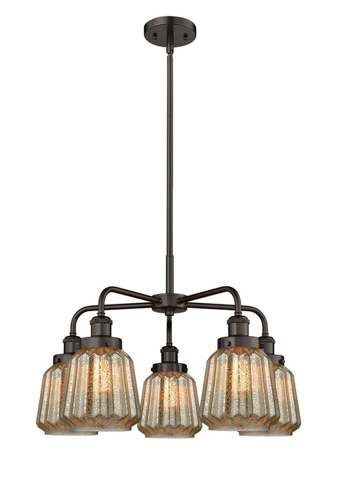 Innovations - 916-5CR-OB-G146 - Five Light Chandelier - Downtown Urban - Oil Rubbed Bronze