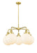 Innovations - 916-5CR-SG-G201-8 - Five Light Chandelier - Downtown Urban - Satin Gold