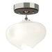 Hubbardton Forge - 121372-SKT-85-05-FD0710 - One Light Semi-Flush Mount - Ume - Sterling