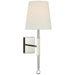 Visual Comfort Signature - AL 2005PN/PAR-L - LED Wall Sconce - Griffin - Polished Nickel And Parchment Leather