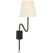 Visual Comfort Signature - AL 2008BZ/CHC-L - LED Wall Sconce - Griffin - Bronze And Chocolate Leather