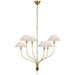 Visual Comfort Signature - AL 5002HAB/SDL-L - LED Chandelier - Griffin - Hand-Rubbed Antique Brass And Saddle Leather