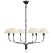 Visual Comfort Signature - AL 5006BZ/CHC-L - LED Chandelier - Griffin - Bronze And Chocolate Leather