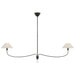 Visual Comfort Signature - AL 5010BZ/CHC-L - LED Chandelier - Griffin - Bronze And Chocolate Leather