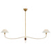 Visual Comfort Signature - AL 5010HAB/SDL-L - LED Chandelier - Griffin - Hand-Rubbed Antique Brass And Saddle Leather