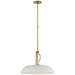 Visual Comfort Signature - AL 5040HAB/WHT-WG - LED Pendant - Cyrus - Hand-Rubbed Antique Brass And White