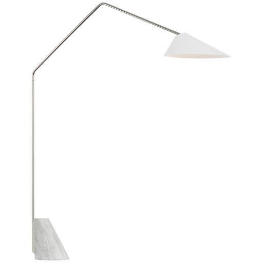 Visual Comfort Signature - ARN 1530PN-WHT - LED Arc Floor Lamp - Lorna - Polished Nickel