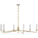 Visual Comfort Signature - ARN 5485HAB-CG - LED Chandelier - Casoria - Hand-Rubbed Antique Brass