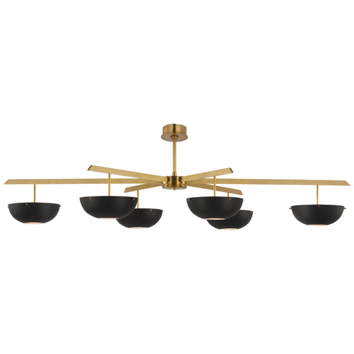 Visual Comfort Signature - ARN 5521HAB-BLK - LED Chandelier - Valencia - Hand-Rubbed Antique Brass