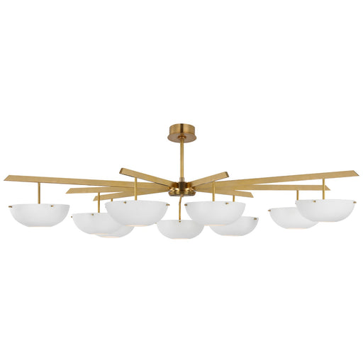 Visual Comfort Signature - ARN 5522HAB-WHT - LED Chandelier - Valencia - Hand-Rubbed Antique Brass