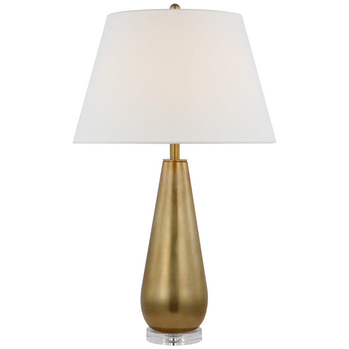 Visual Comfort Signature - CHA 8185AB-L - LED Table Lamp - Aris - Antique-Burnished Brass And Clear Glass