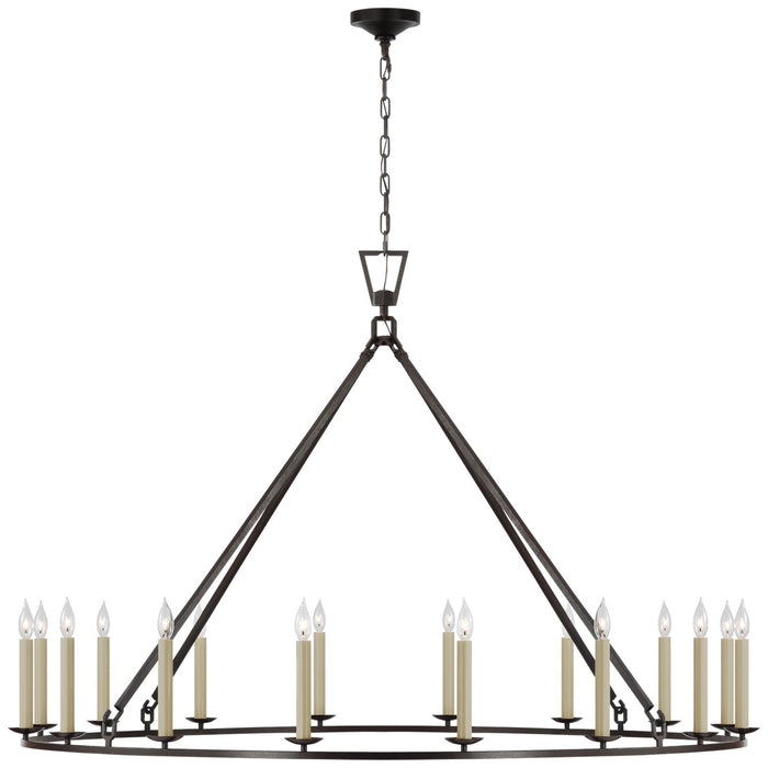 Visual Comfort Signature - CHC 5275AI - LED Chandelier - Darlana Ring - Aged Iron