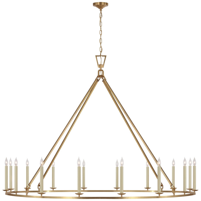 Visual Comfort Signature - CHC 5276AB - LED Chandelier - Darlana Ring - Antique-Burnished Brass