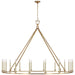 Visual Comfort Signature - CHC 5276AB - LED Chandelier - Darlana Ring - Antique-Burnished Brass