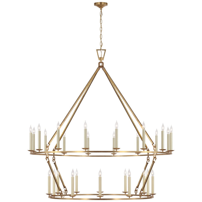 Visual Comfort Signature - CHC 5277AB - LED Chandelier - Darlana Ring - Antique-Burnished Brass