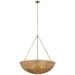 Visual Comfort Signature - CHC 5638AB/NTW - LED Chandelier - Clovis - Antique-Burnished Brass And Natural Wicker