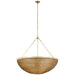 Visual Comfort Signature - CHC 5639AB/NTW - LED Chandelier - Clovis - Antique-Burnished Brass And Natural Wicker