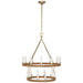 Visual Comfort Signature - CHC 5878AB/NRT - LED Chandelier - Darlana Wrapped - Antique-Burnished Brass And Natural Rattan
