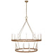 Visual Comfort Signature - CHC 5882AB/NRT - LED Chandelier - Darlana Wrapped - Antique-Burnished Brass And Natural Rattan