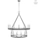 Visual Comfort Signature - CHC 5882AI/NRT - LED Chandelier - Darlana Wrapped - Aged Iron And Natural Rattan