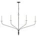 Visual Comfort Signature - IKF 5755AI - LED Linear Chandelier - Belfair - Aged Iron