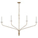 Visual Comfort Signature - IKF 5755GI - LED Linear Chandelier - Belfair - Gilded Iron