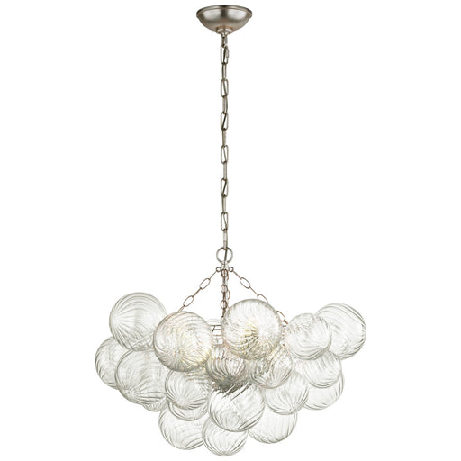 Visual Comfort Signature - JN 5111BSL/CG - LED Chandelier - Talia - Burnished Silver Leaf And Clear Swirled Glass