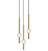 Matteo Lighting - C68903AG - Three Light Pendant - Windchimer