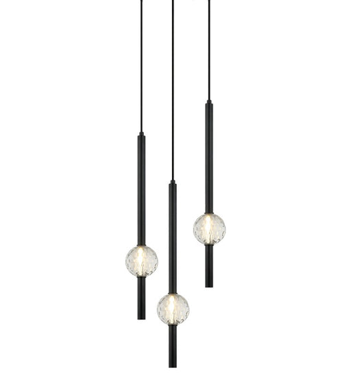 Matteo Lighting - C68903MB - Three Light Pendant - Windchimer