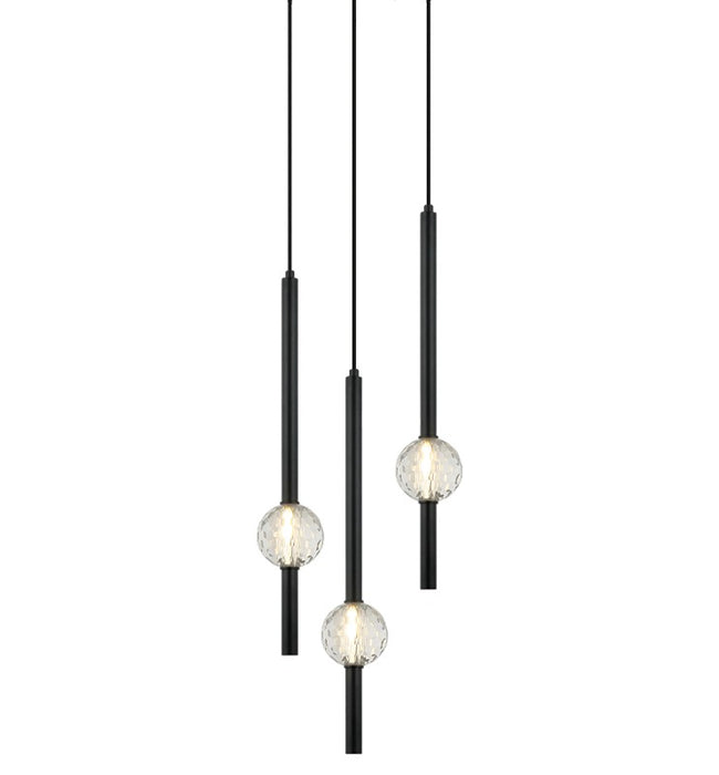 Matteo Lighting - C68903MB - Three Light Pendant - Windchimer