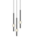 Matteo Lighting - C68903MB - Three Light Pendant - Windchimer