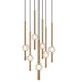 Matteo Lighting - C68907AG - Seven Light Pendant - Windchimer