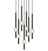 Matteo Lighting - C68907MB - Seven Light Pendant - Windchimer