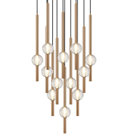 Matteo Lighting - C68912AG - 12 Light Pendant - Windchimer