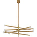 Visual Comfort Signature - KW 5587AB-CG - LED Chandelier - Rousseau - Antique-Burnished Brass