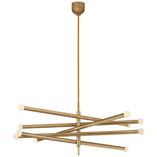 Visual Comfort Signature - KW 5587AB-ECG - LED Chandelier - Rousseau - Antique-Burnished Brass