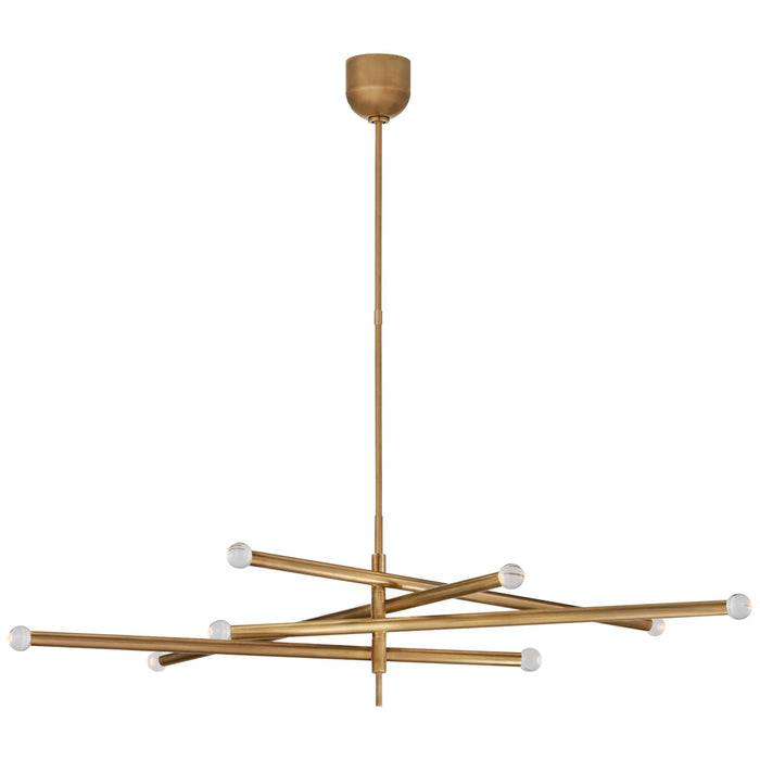 Visual Comfort Signature - KW 5589AB-CG - LED Chandelier - Rousseau - Antique-Burnished Brass