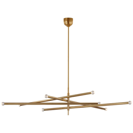 Visual Comfort Signature - KW 5595AB-CG - LED Chandelier - Rousseau - Antique-Burnished Brass