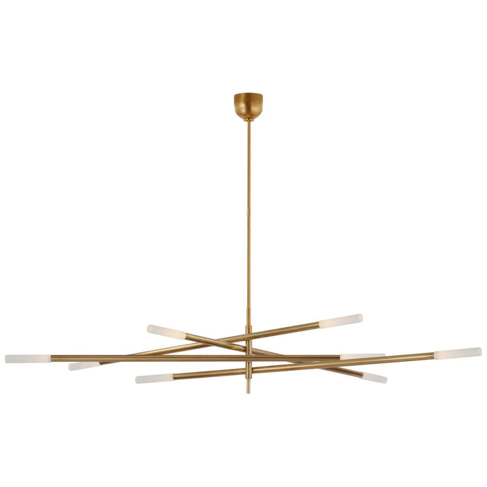 Visual Comfort Signature - KW 5595AB-EC - LED Chandelier - Rousseau - Antique-Burnished Brass