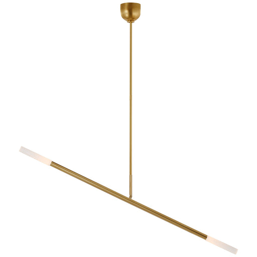 Visual Comfort Signature - KW 5597AB-EC - LED Linear Chandelier - Rousseau - Antique-Burnished Brass