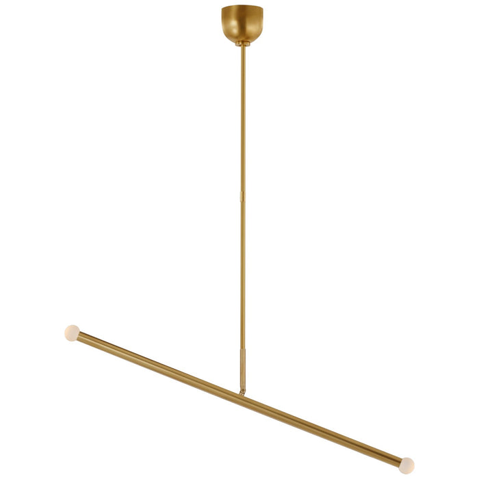 Visual Comfort Signature - KW 5597AB-ECG - LED Linear Chandelier - Rousseau - Antique-Burnished Brass