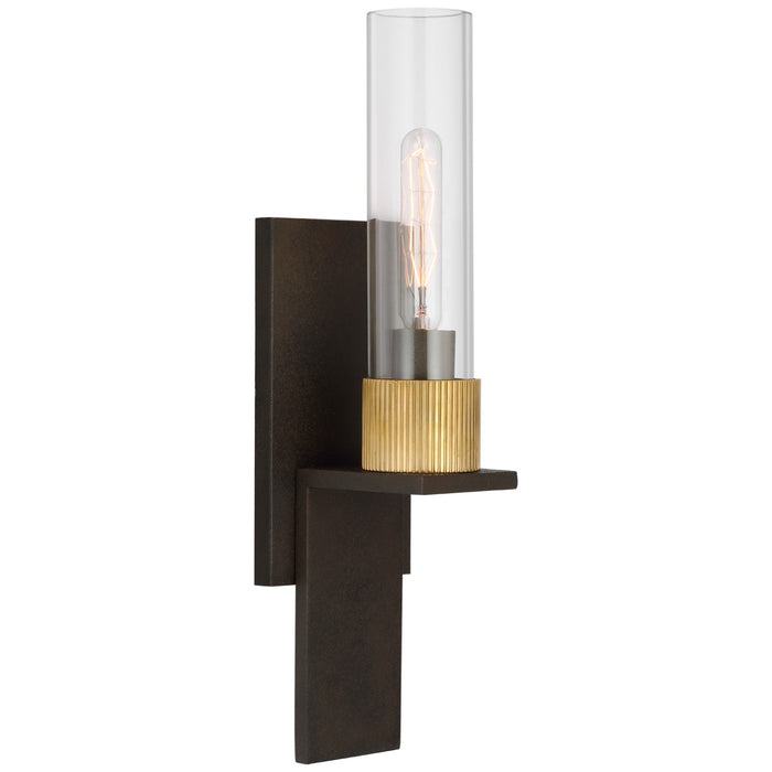 Visual Comfort Signature - RB 2002WI/AB-CG - LED Wall Sconce - Beza - Warm Iron And Antique Brass