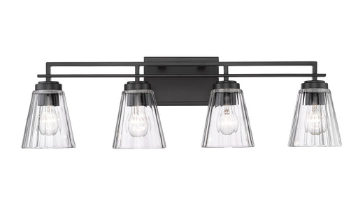 Z-Lite - 823-4V-MB - Four Light Vanity - Lyna - Matte Black