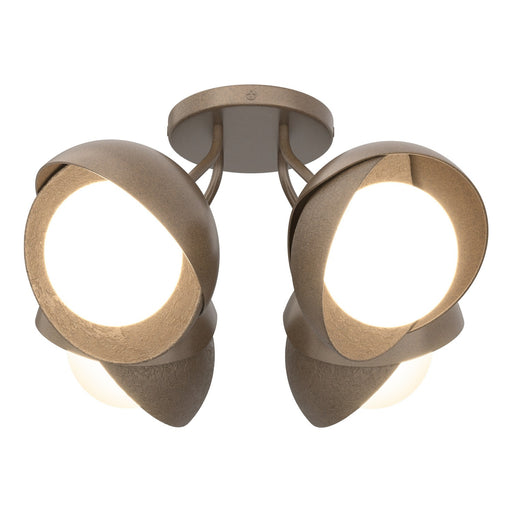 Brooklyn Four Light Semi-Flush Mount Bronze