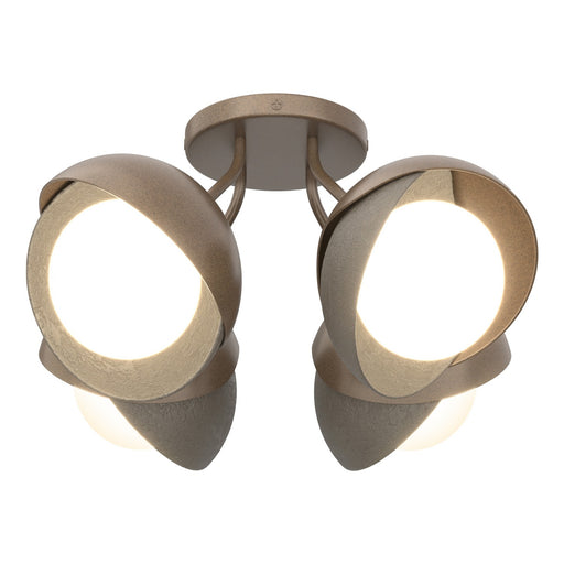 Brooklyn Four Light Semi-Flush Mount Bronze