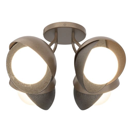 Brooklyn Four Light Semi-Flush Mount Bronze