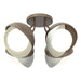 Hubbardton Forge - 121376-SKT-05-82-GG0711 - Four Light Semi-Flush Mount - Brooklyn - Bronze