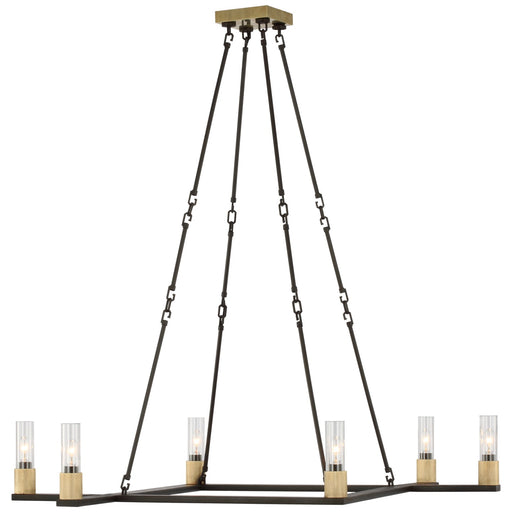 Visual Comfort Signature - RB 5008WI/AB-CG - LED Chandelier - Beza - Warm Iron And Antique Brass