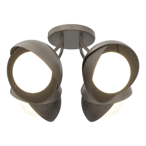 Brooklyn Four Light Semi-Flush Mount Dark Smoke